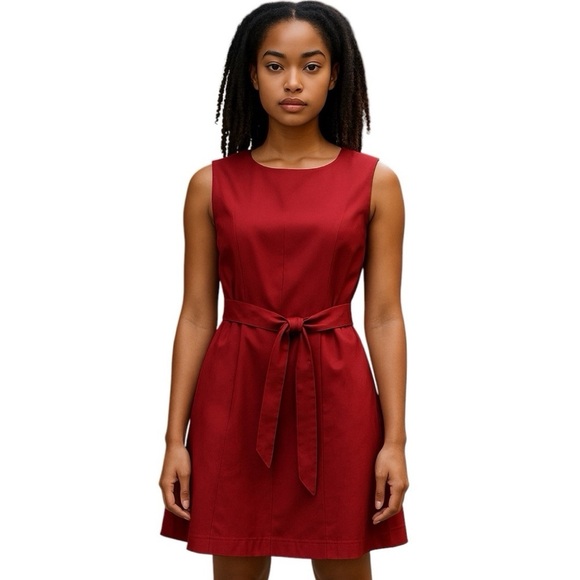 Brook Brothers Women’s Red Size 4 Front Tie Dress - Picture 1 of 4
